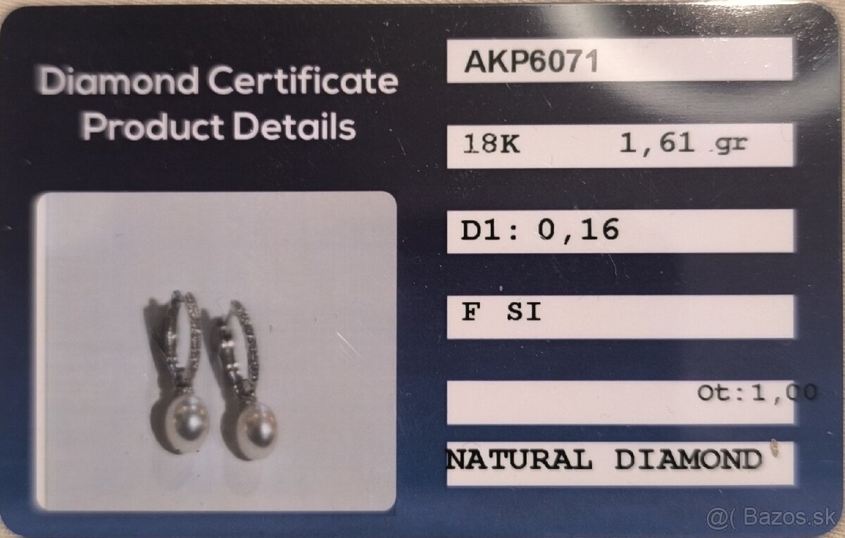 Diamantové náušnice 18k - 3