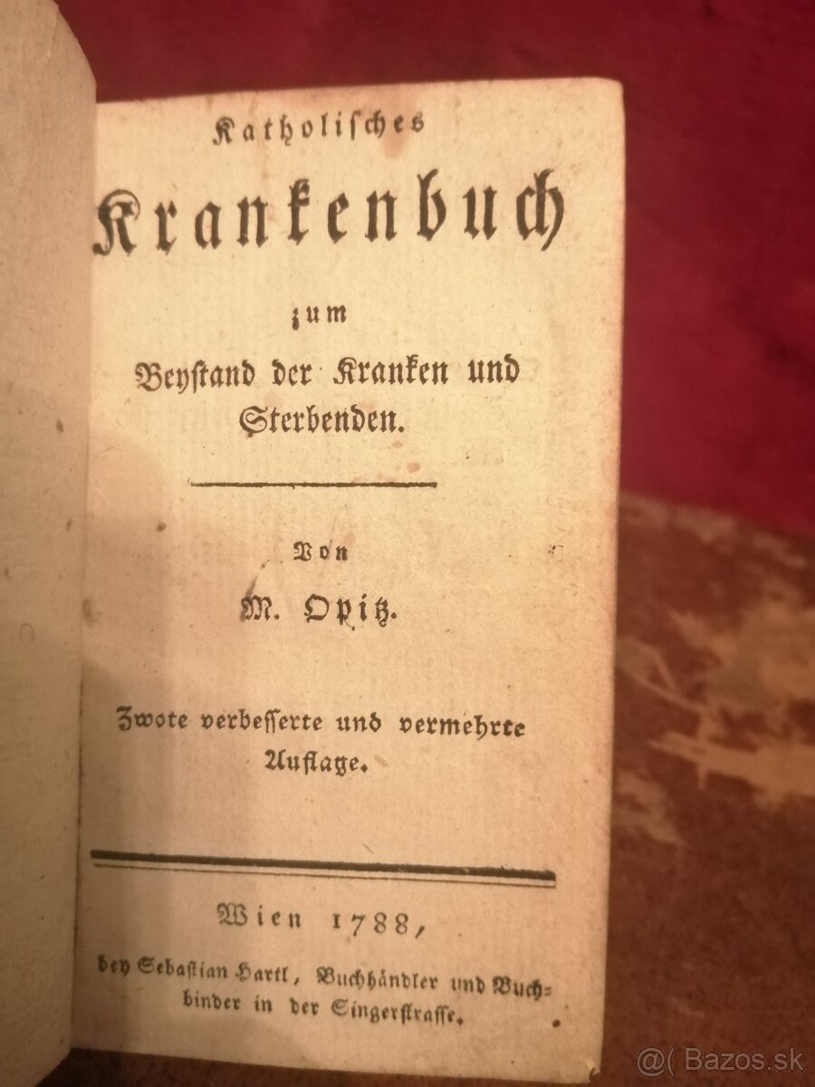 Stará vzacna nemecká kniha 1788 aj rukopis - 3