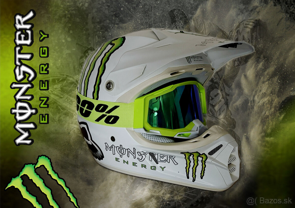 Fox V3 Ricky Carmichael Monster Pro Matte 12 Helmet (vel. L) - 3