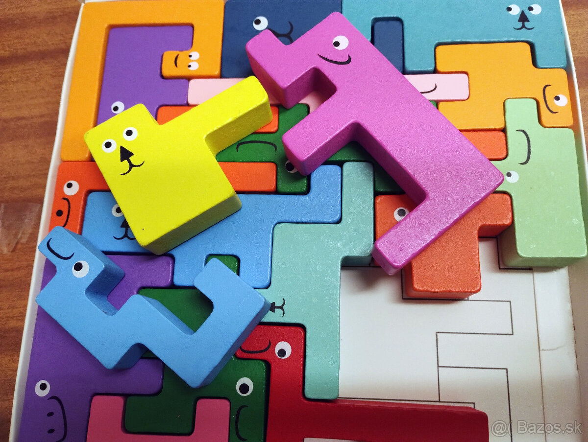 Dánske drevené puzzle - Zvieratká - 3