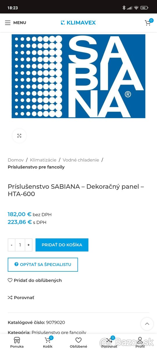 Stropny panel sabiana hta 600 - 3