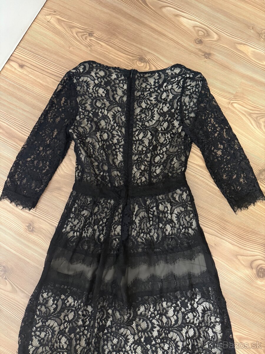 Čierne čipkované šaty NOVÉ - 3