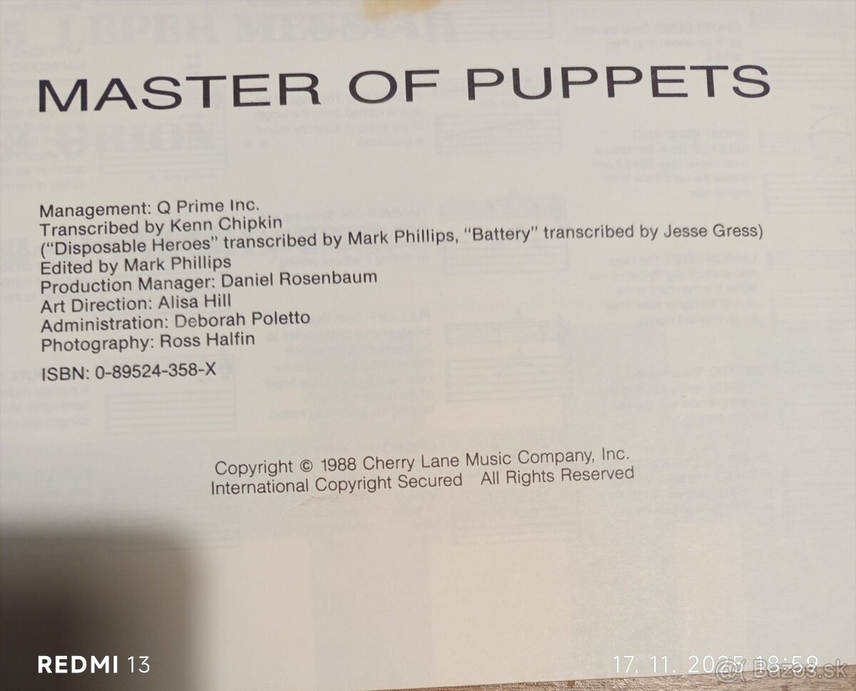 Metallica Kniha s piesňami - 3