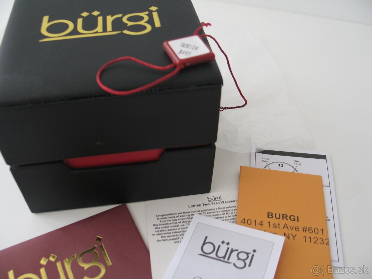 BURGI hodinky so 4 DIAMANTMI , PC 495 USD Nové - 3