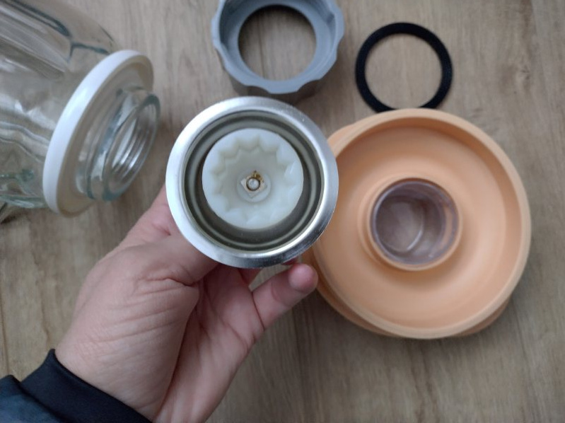 nahradna sklenená mixovacia nádoba komplet s vrchnakom a noz - 3