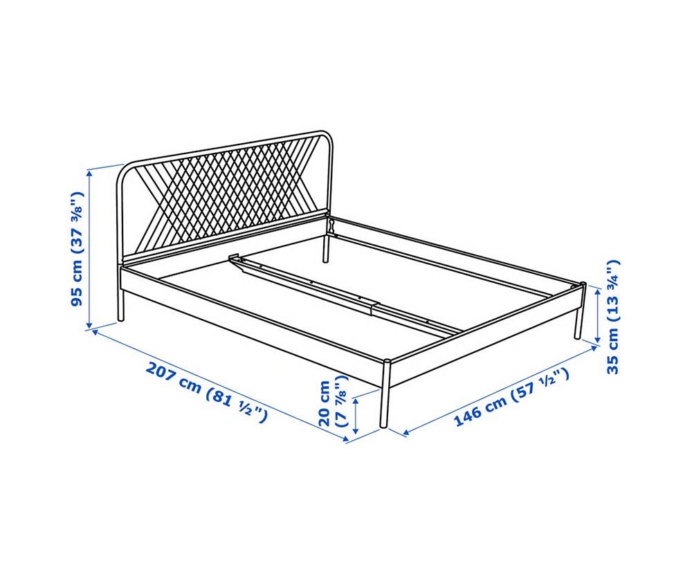 IKEA NESTTUN Rám postele 140x200cm - 3