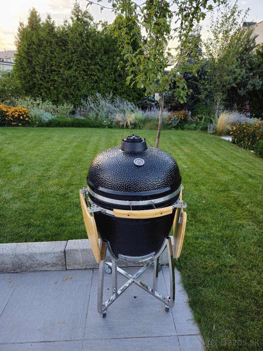 Keramický kamado egg gril 23,5" (60cm) čierny a zeleny - 3