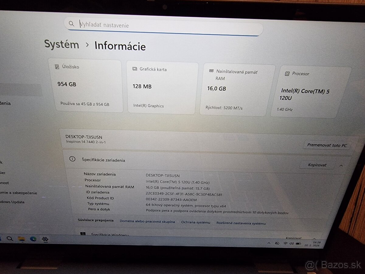Dell inspirion 14 7440 , otočný LCD - 3