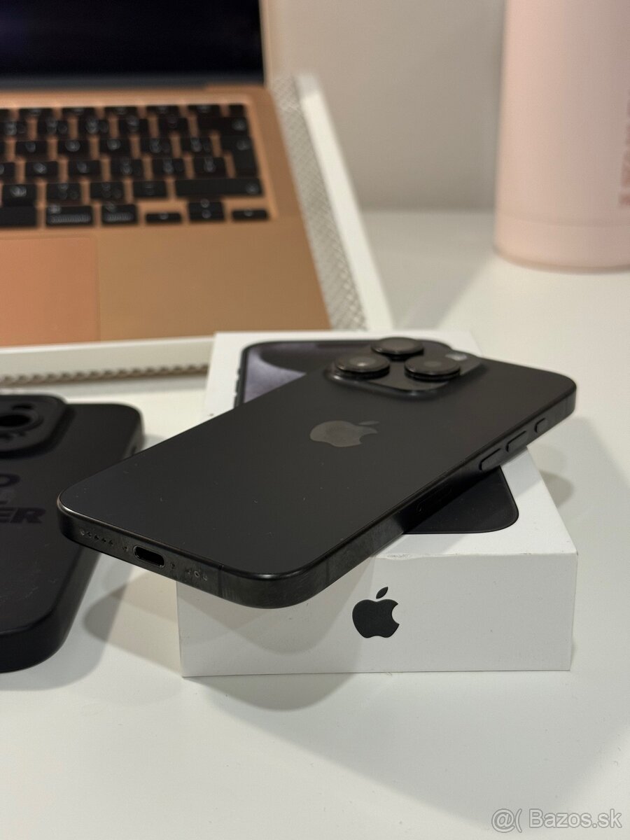 Iphone 15 PRO 256GB AKO NOVY BLACK TITANIUM - 3