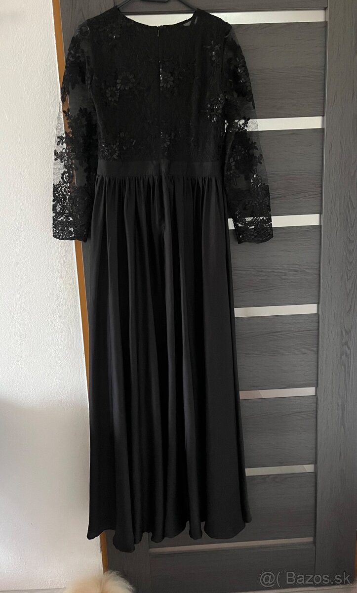 Čierne spoločenské šaty XXL M - 3