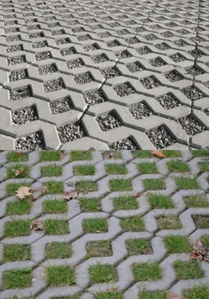 Zatrávňovacia dlažba sivá - 3