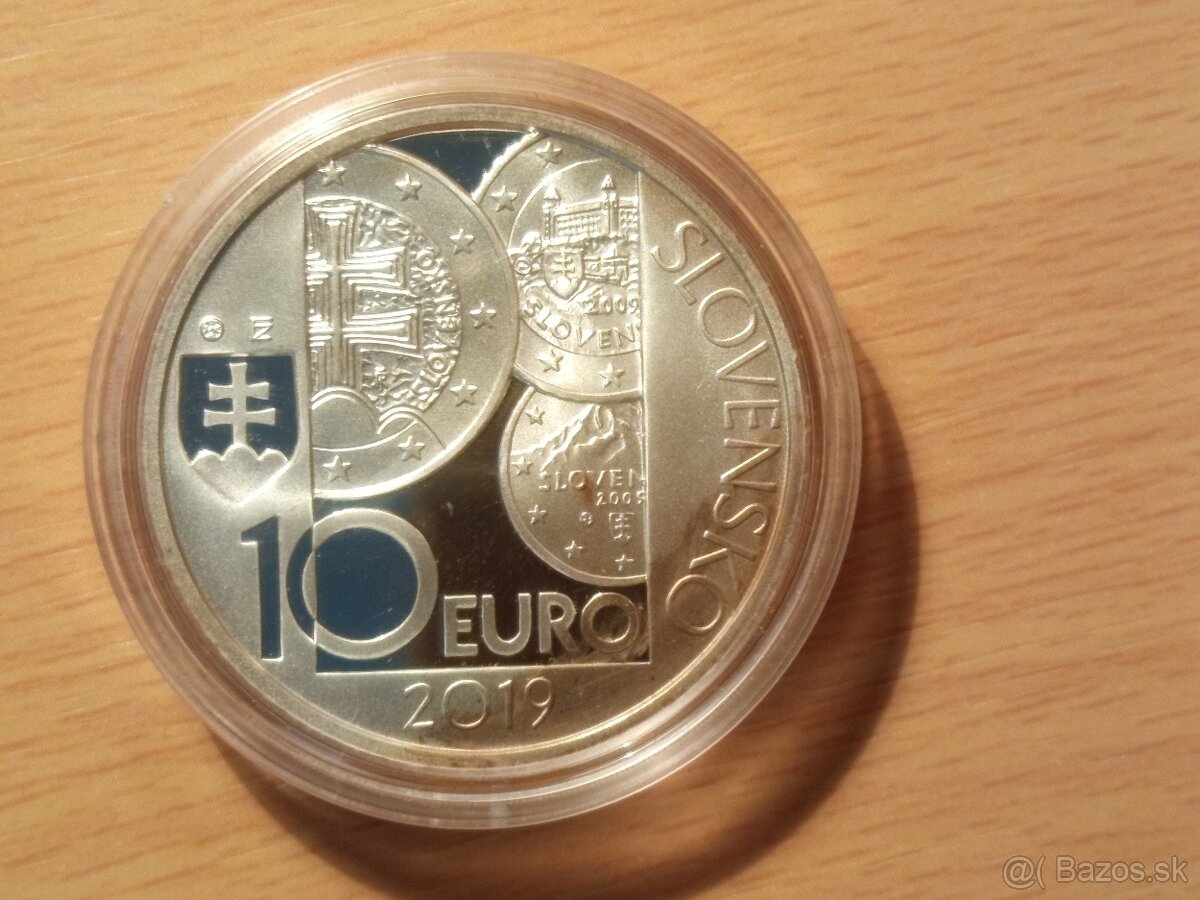 10 rokov eura 2019 PROOF – Investičné striebro - 3