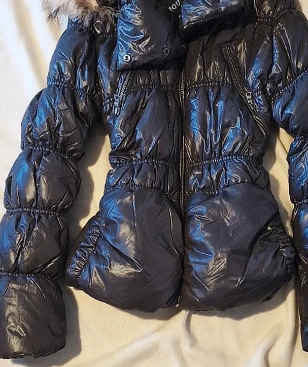 Dámska sivá zimná bunda s kožušinou Veľ. S - 3