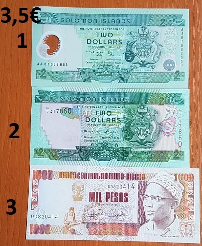 Bankovky 1,5€ - 5€ - 3