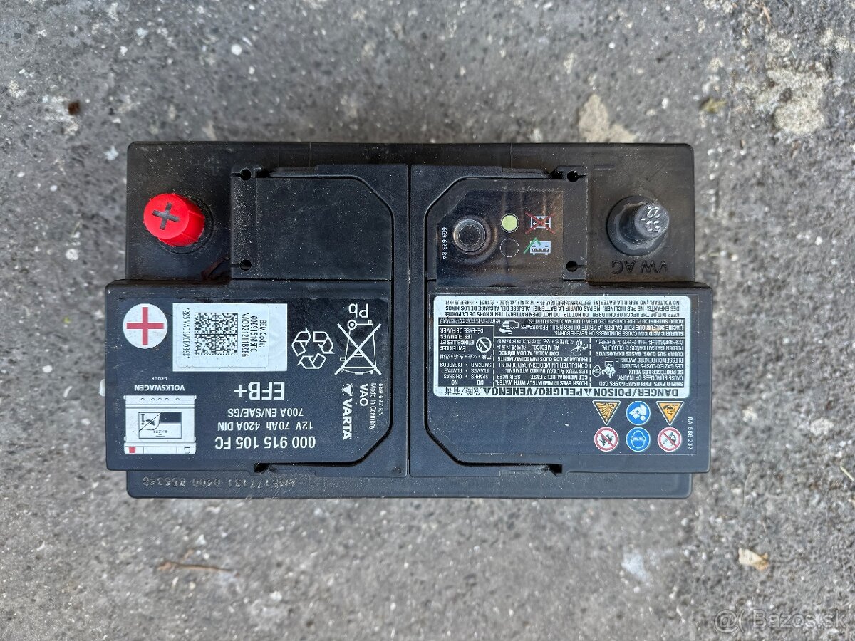 Batéria do auta - Varta 70Ah - 3