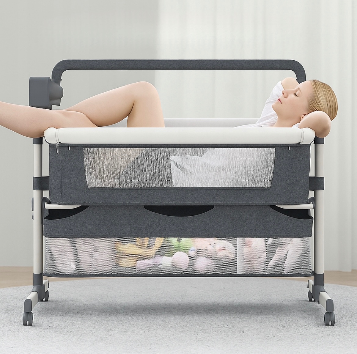 ⭐DETSKÁ POSTIEĽKA S FUNKCIOU AUTOMATICKÉHO HOJDANIA⭐ - 3