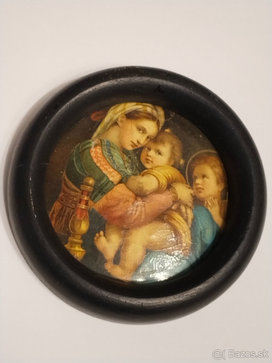 Madona s dítětem a svatou Annou (miniatura v kruhovém rámu) - 3