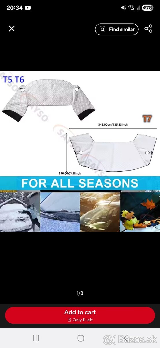 Vw T5 T5.1 T6 thermoclona predné okno bocne - 3