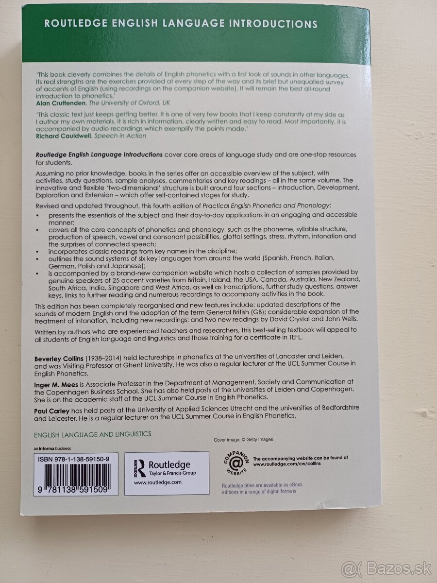 Predám knihu Practical English Phonetics and Phonology - 3