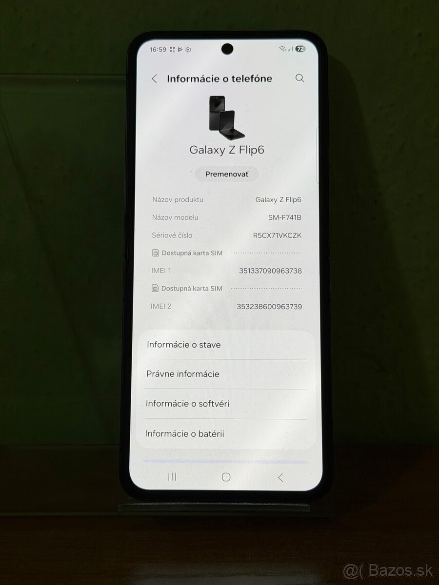PREDANÉ Dobrý deň Ponúkam na predaj Samsung Galaxy Z Flip 6 - 3