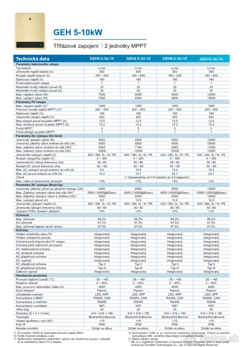 Goodwe 3 fázový hybrid 8kW - 3