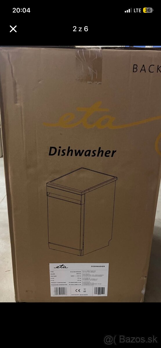 Umývačka riadu ETA - 3