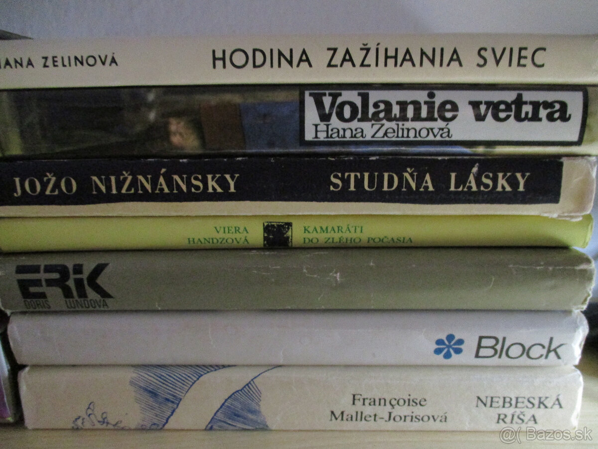 Knihy - beletria, kus 0,50€ - 3