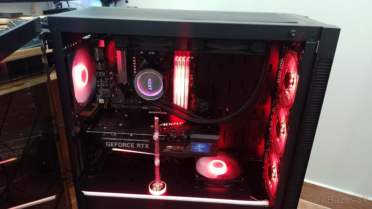 Herný PC–RTX 3070 AORUS MASTER+32GB RAM+R5 5600G+ LCD+ARGB - 3