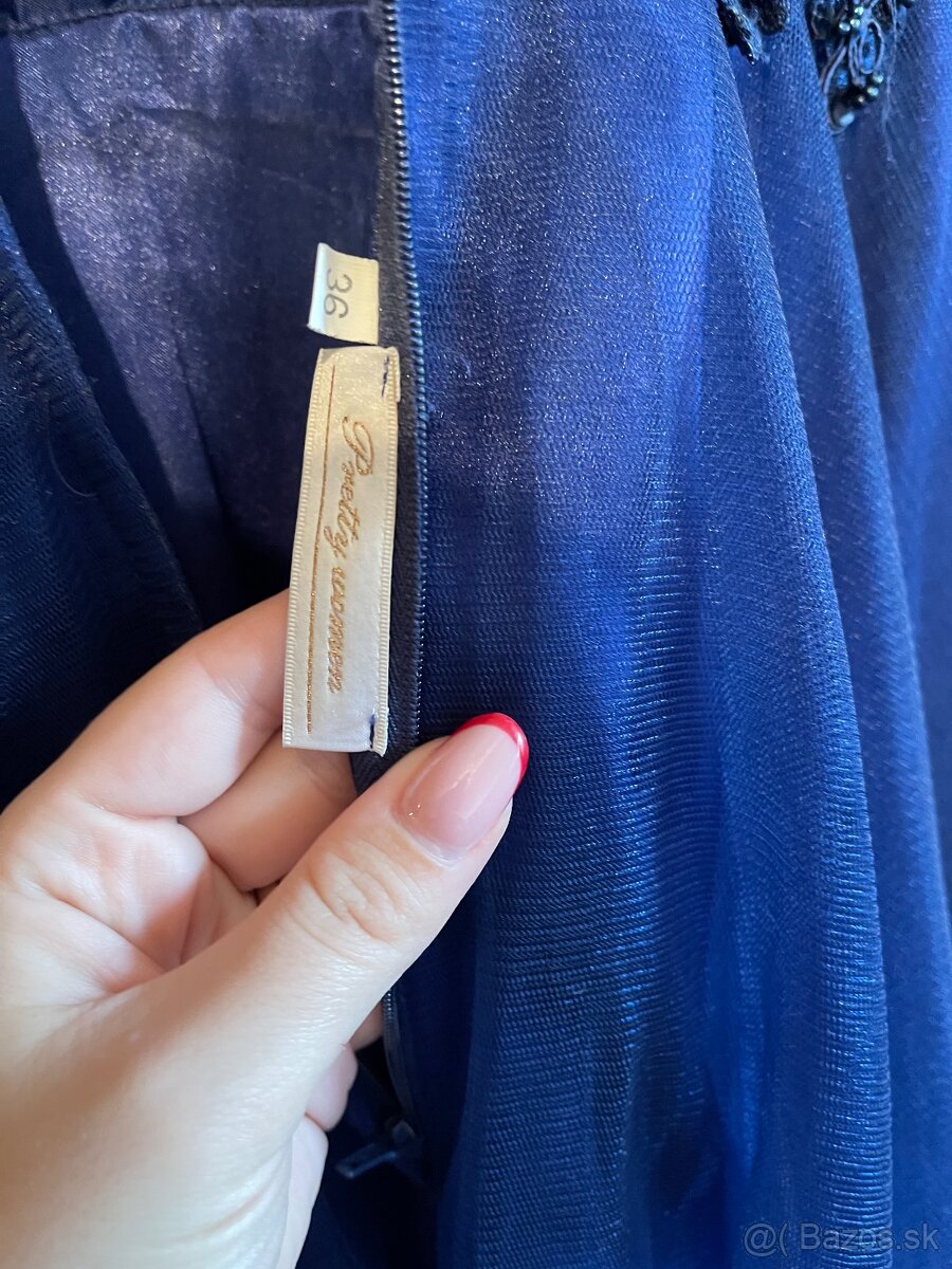 Slávnostné kráľovskomodré šaty - 3