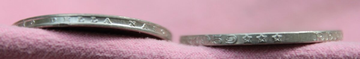 Mince strieborné - 500 lir Dante Aligieri a Caravella - 3