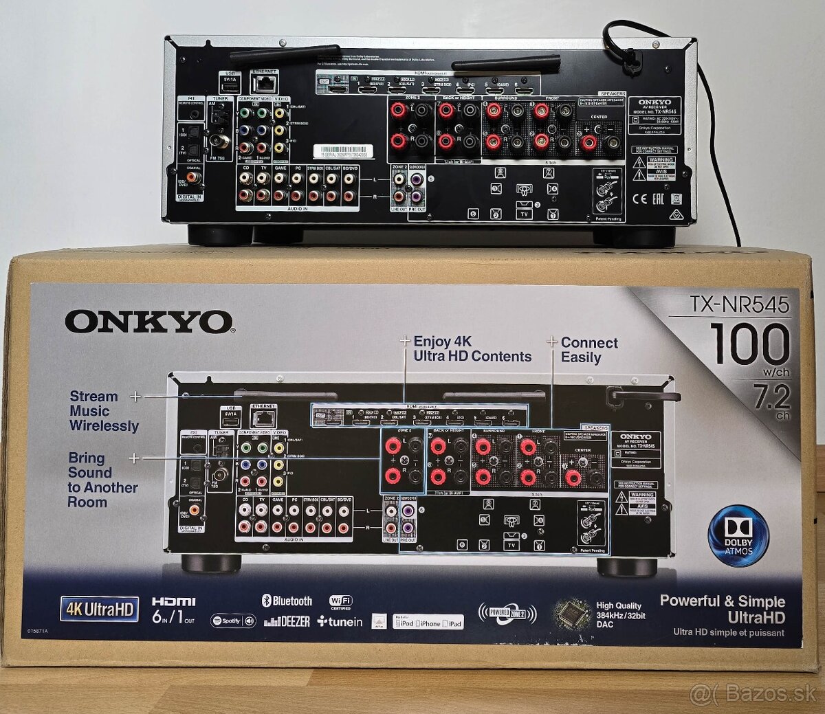 Onkyo TX-NR545 / Dolby Atmos AirPlay, Bluetooth - 3