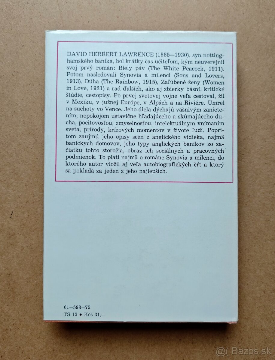 David Herbert Lawrence: SYNOVIA A MILENCI - 3