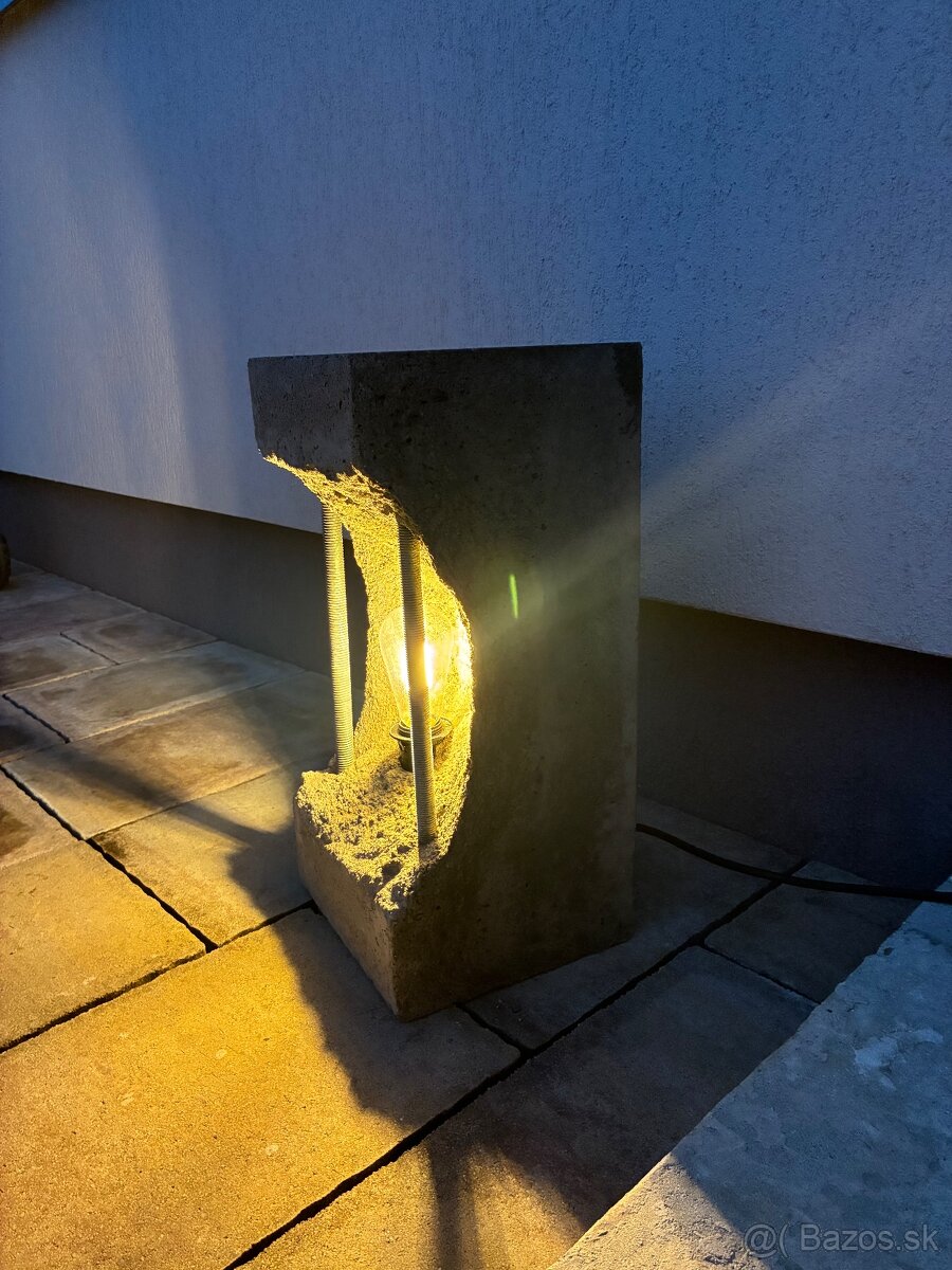 Industriálna masívna betónová lampa - 3