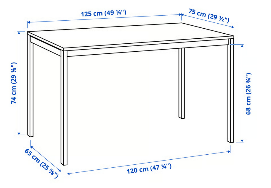 Stôl IKEA Mellorp 125x75 cm - 3