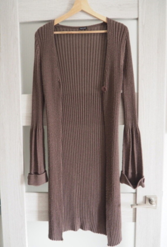 hnede zimne teple saty a kardigan - 3