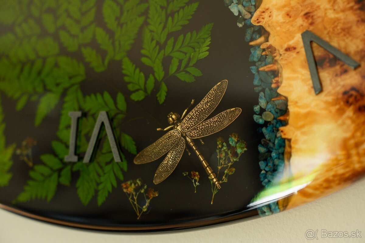 Hodiny ockovy topol a epoxid - 3