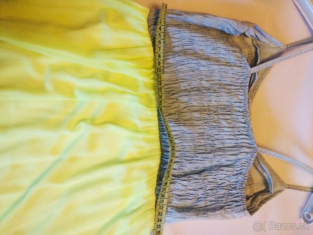 Detske saty riflove - zlte - 3