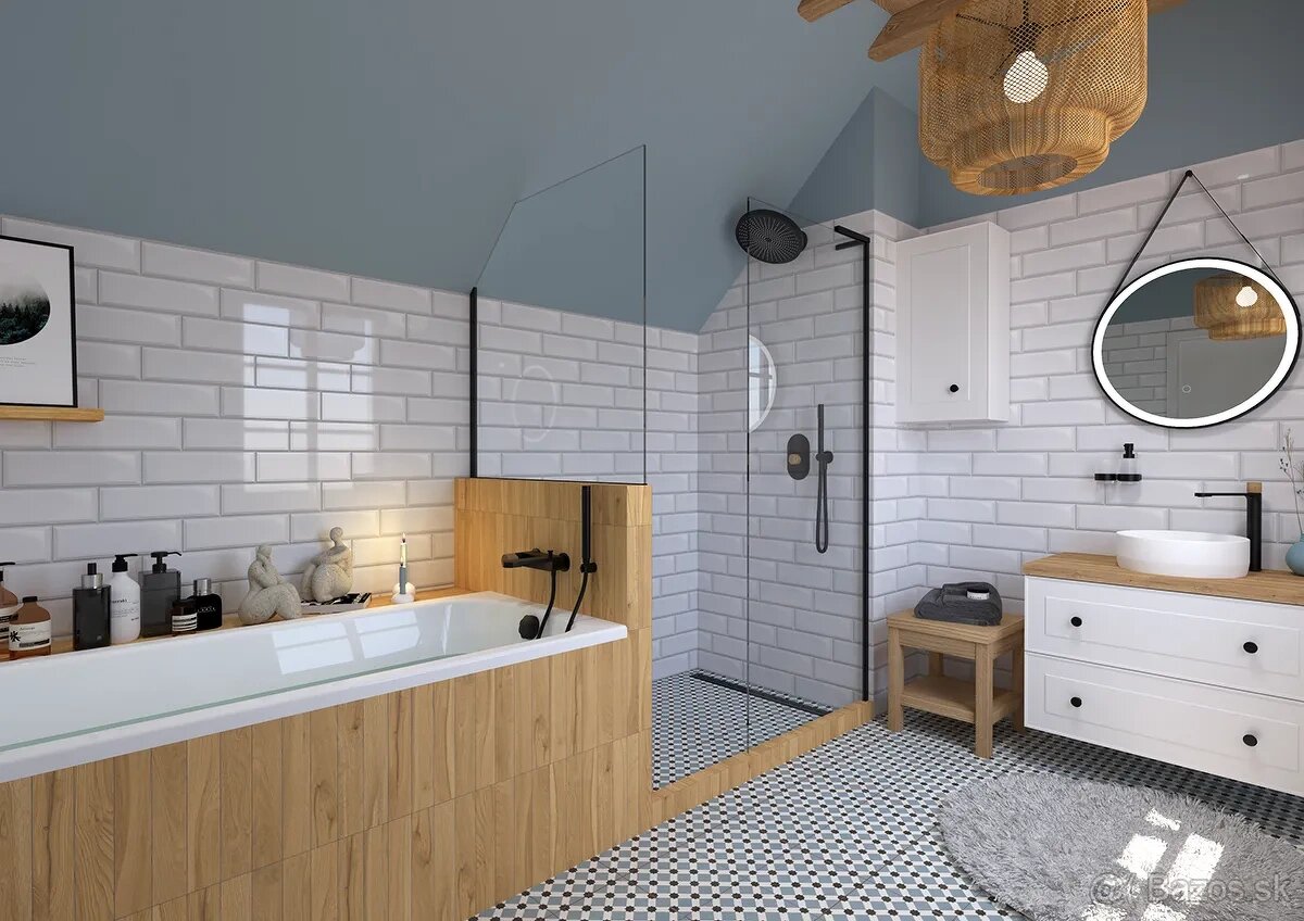 DOM Antracit 6x4,8m + prístreškok,strecha - 3