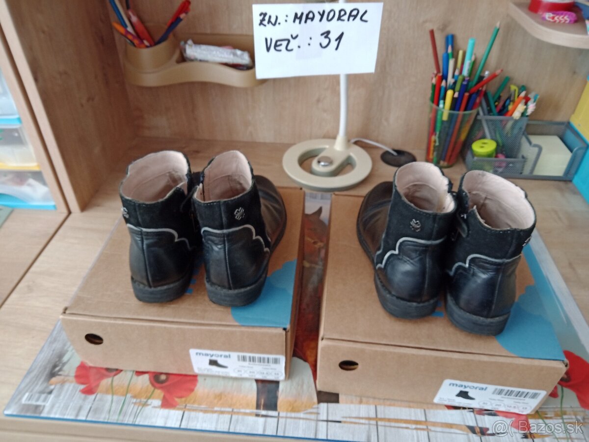 Dievčenské prechodné čižmičky zn.Mayoral veľ.31 - 3