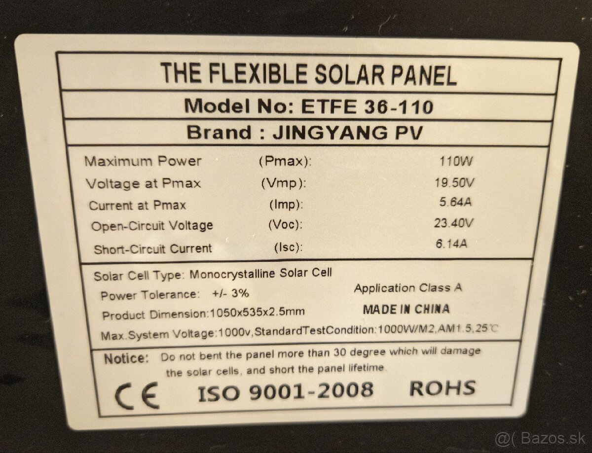 Flexibilné solárne panely 100Wp - 3