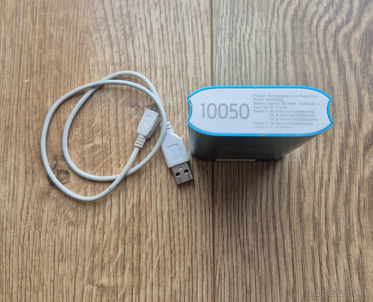 Predám powerbanku ADATA 10050 mAh – modrá - 3