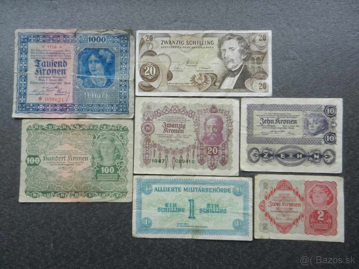 Bankovky staré RU a staré Rakúsko - 3