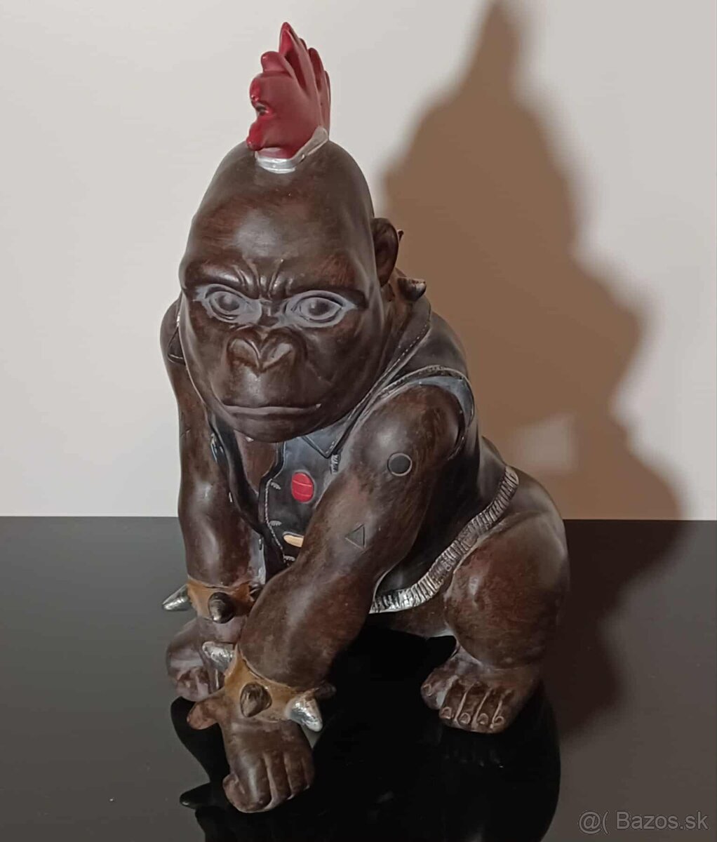 Štýlová pokladnička na peniaze Punk Monkey - 3