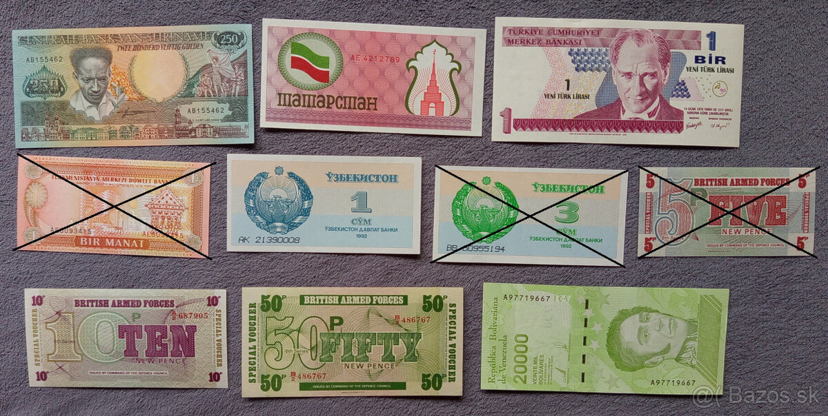 Bankovky svet UNC 3 - 3