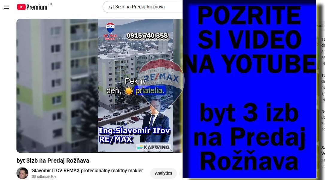 3 izbovy byt Okružná Rožňava - 3