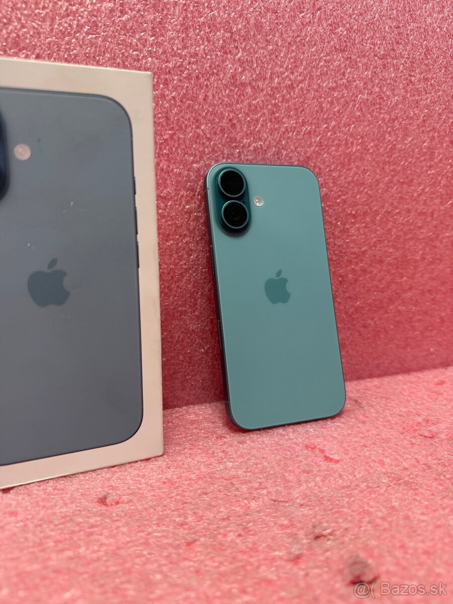 iPhone 16 – 128 GB – 🩵TEAL🩵 – 93% BATÉRIA – TOP STAV - 3