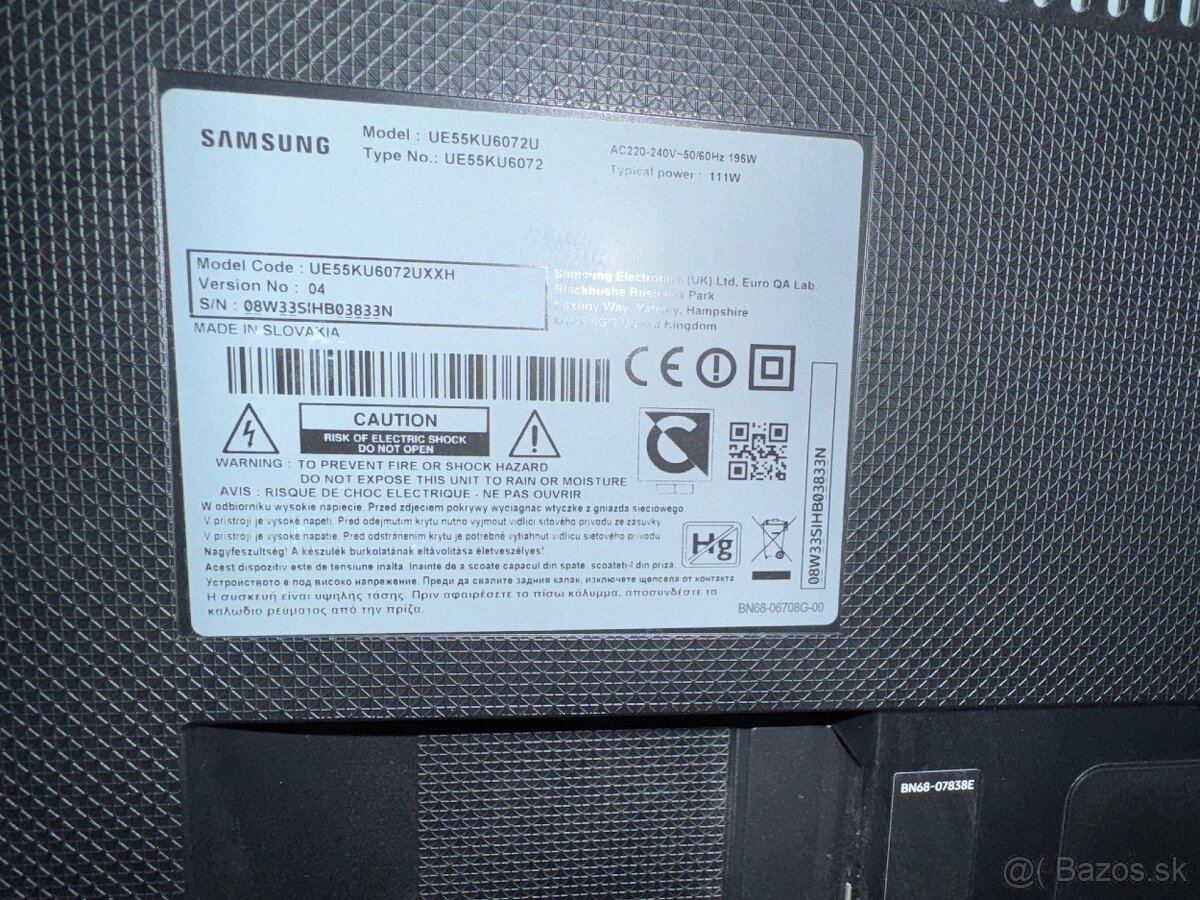 Predám 55” 4K TV Samsung UE55KU6072U - 3