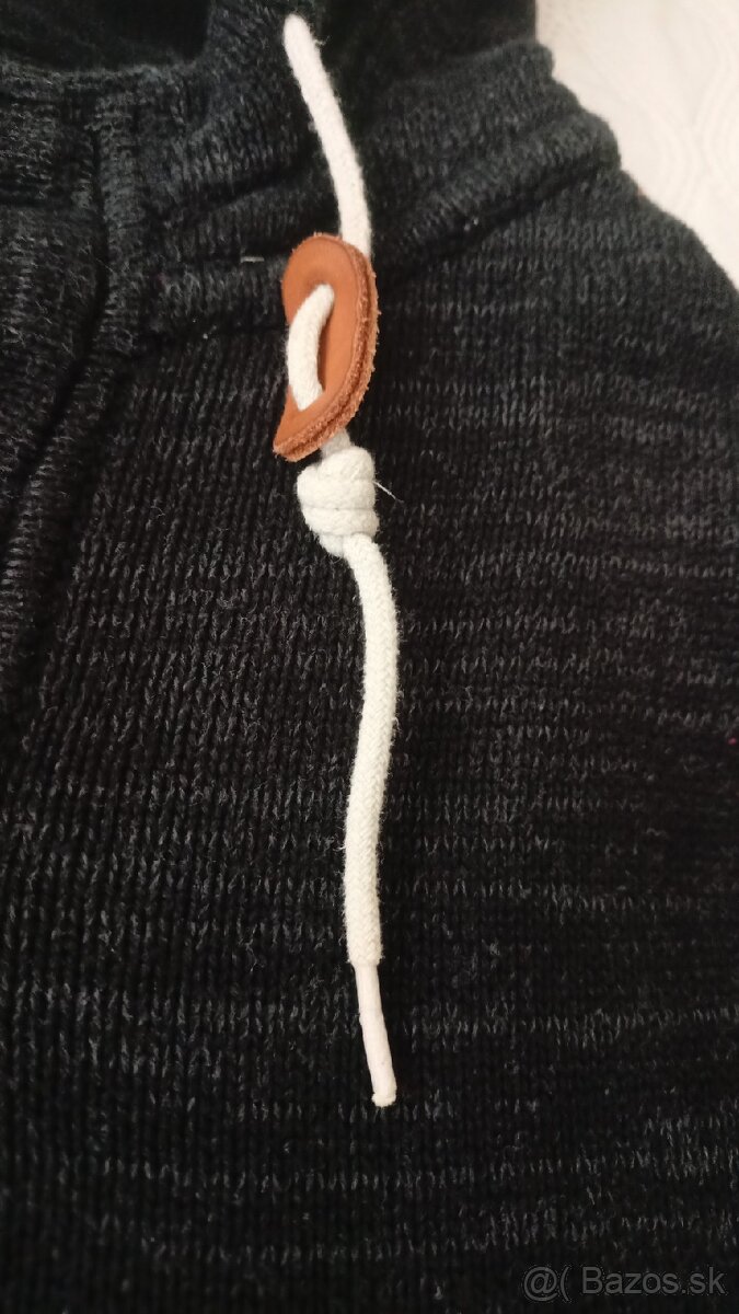 Pánsky modrý bavlnený sveter s kapucňou H&M – L - 3