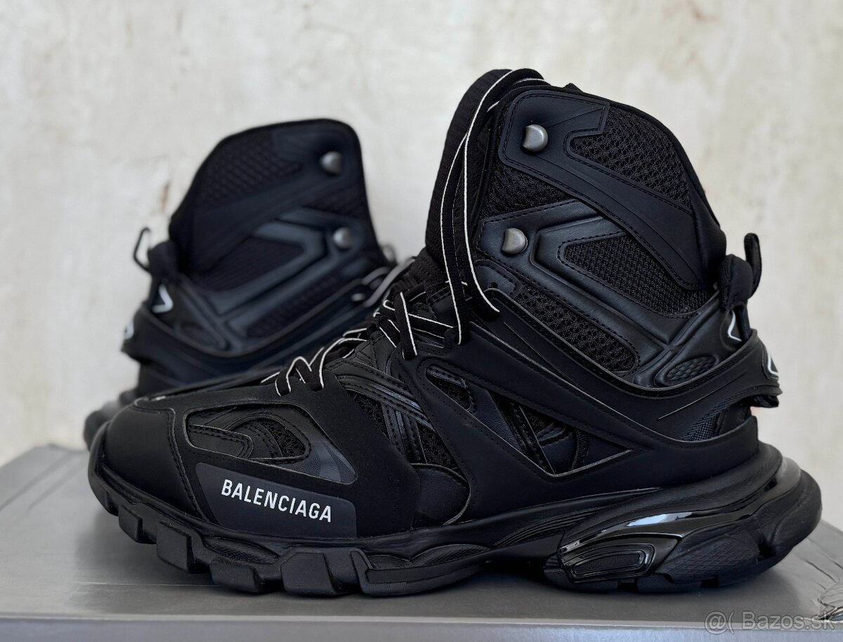 ORIGINAL Balenciaga Black Track Hike High Top Sneakers 43 - 3