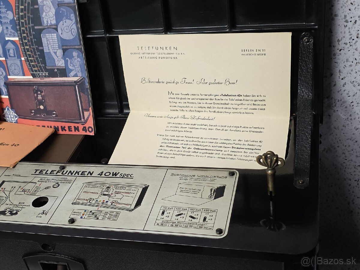 Roky 1929 –1930 ☆ TELEFUNKEN 40 W Spec. - 3